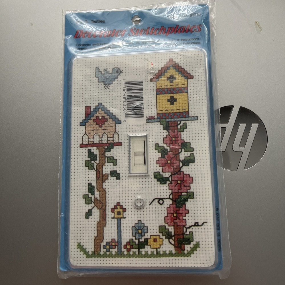 Bird Houses Decorative Switchplate Counted Cross Stitch Outlet Cover Kit